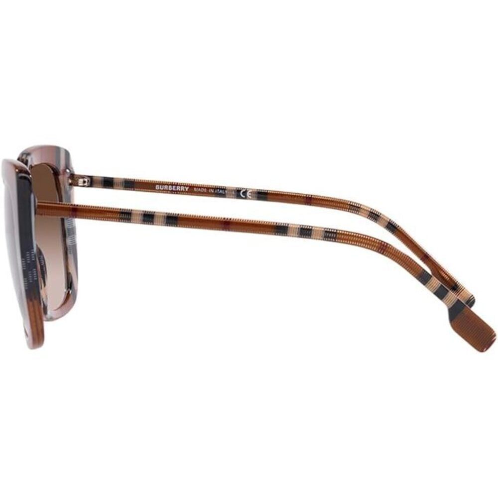 NWT Burberry 0BE4323-400513 Brown Check Oversized 54mm Sunglasses - Picture 4 of 5